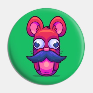 Mouse-stache Pin