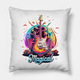 magical guitar Pillow