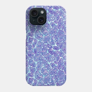 Blue and Purple Spiral Giraffe Print Phone Case