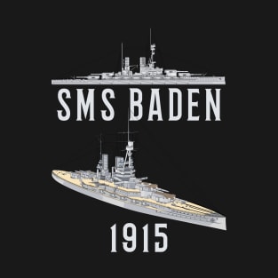 SMS Baden German 1915 WW1 Battleship Diagram Gift T-Shirt