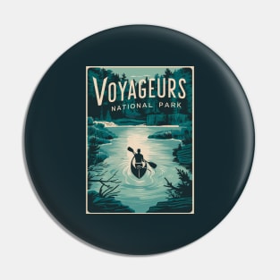 Voyageurs National Park US Travel Poster Pin