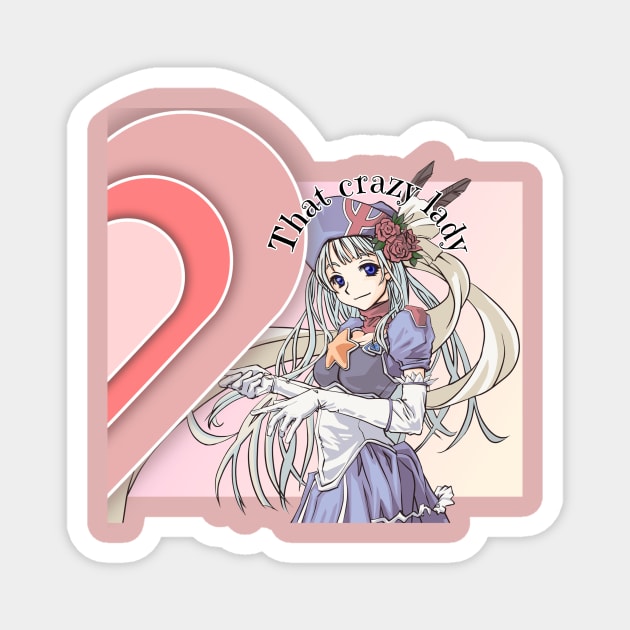 Crazy anime lady maid Magnet by THESHOPmyshp