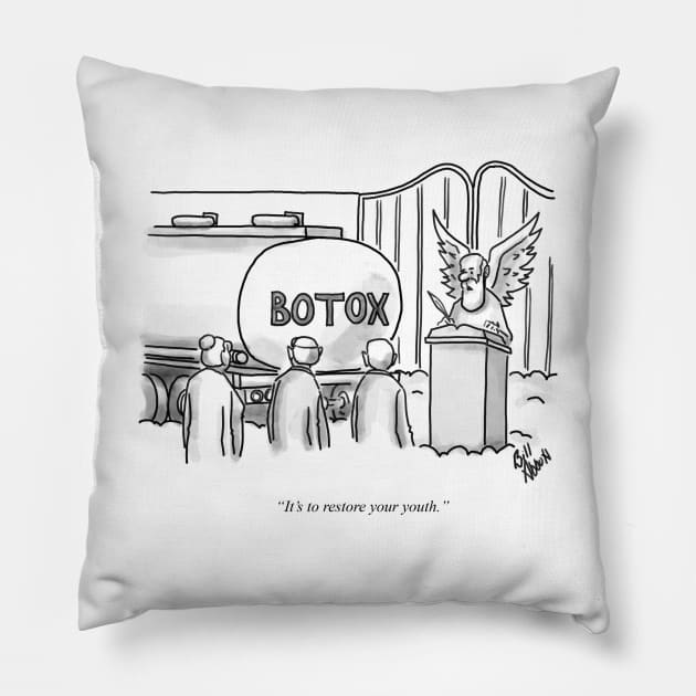 Classic Heavenly Youth Cartoon Pillow by abbottcartoons