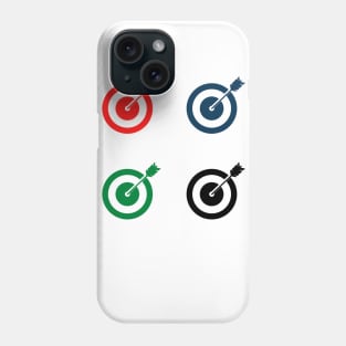 red blue green black target design Phone Case