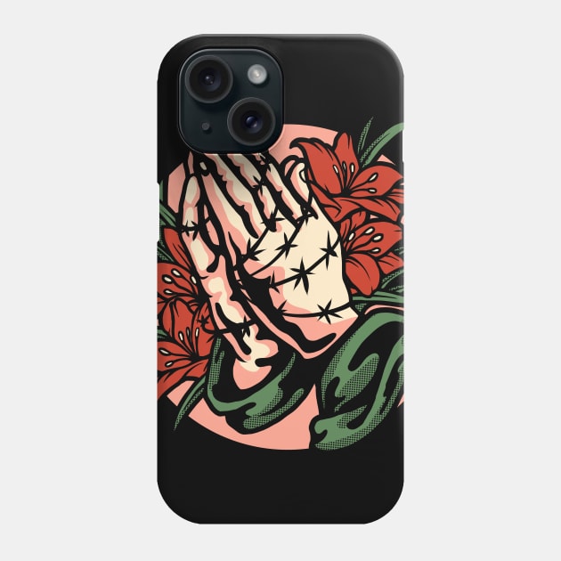 Praying Hands Phone Case by Future Vision Studio