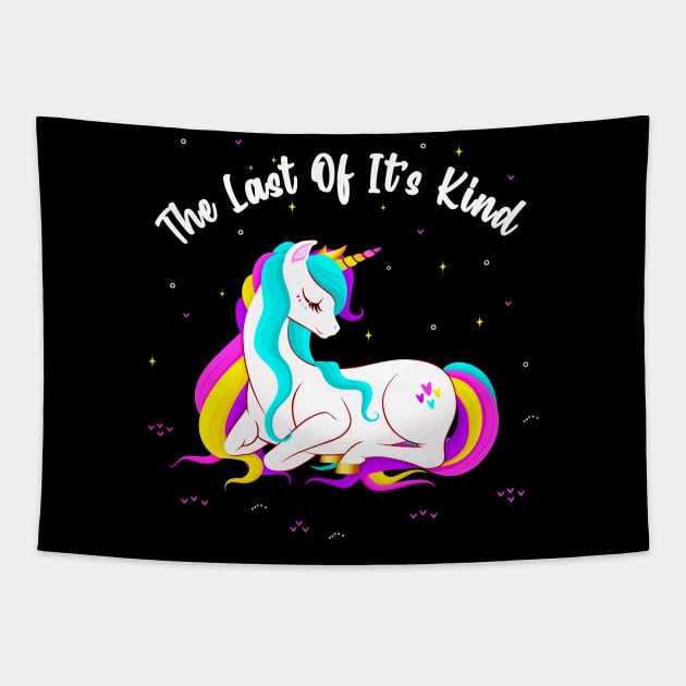 Unicorn The Last Of Its Kind Unicorns Women Girls Tapestry by Foxxy Merch