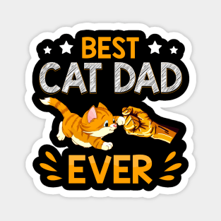 Best Cat Dad Ever Paw Fist Bump Magnet