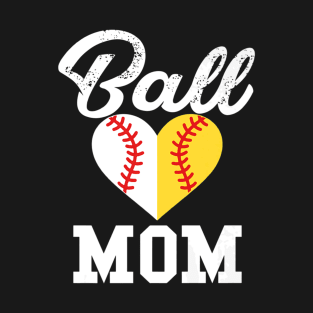 Ball Mom Love Softball Player T-Shirt