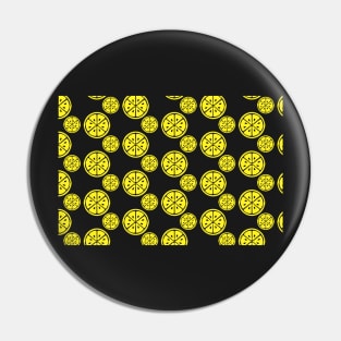 Handpainted lemon pattern ,Pretty yellow lemon pattern Pin