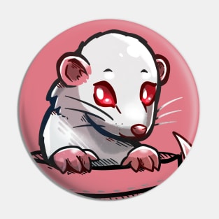 Pocket Albino White Rat Pin