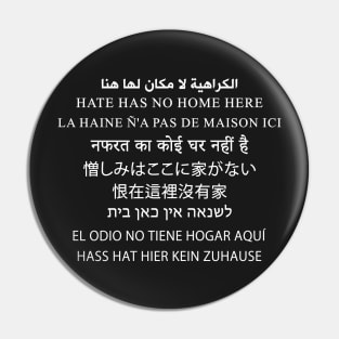 Hate Has No Home Here (Multi Languages) Pin