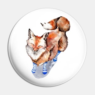 Fox in Socks Pin