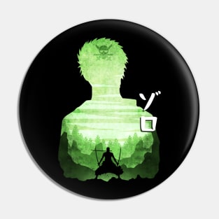 Minimalist Silhouette Zoro Pin