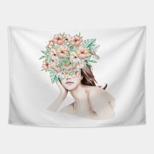 Flowers In Her Hair Tapestry