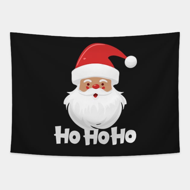 Santa Claus Ho Ho Ho Tapestry by ArtFactoryAI