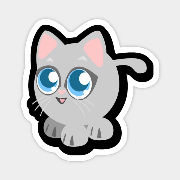 small, funny cat Magnet by AndkowXD