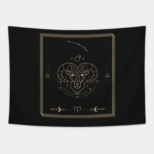 Signs of the zodiac symbol Aries. Tapestry