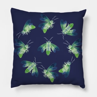 Fireflies Glowing Nights II Pillow