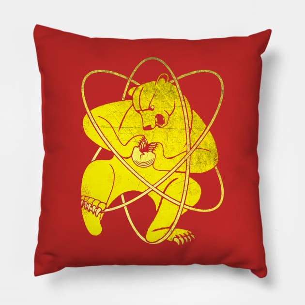 Atomic Bear Pillow by jamacfarlane