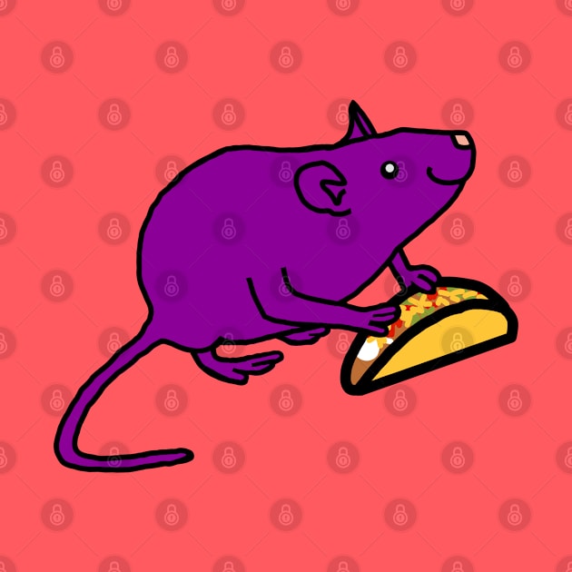 Funny Rat with Taco by ellenhenryart