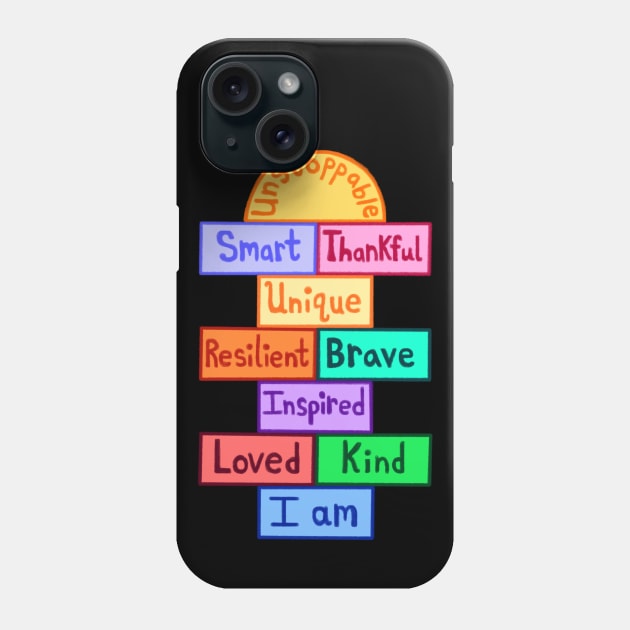 Inspirational Hopscotch Word Playground Game Phone Case by Art by Deborah Camp