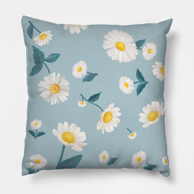 Sunflower Print Drawing Pillow by aquariart