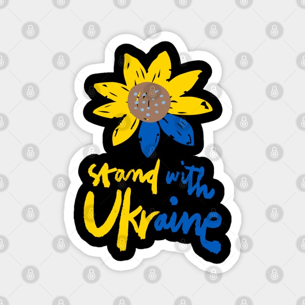 Stand With Ukraine Magnet by Hunter_c4 "Click here to uncover more designs"