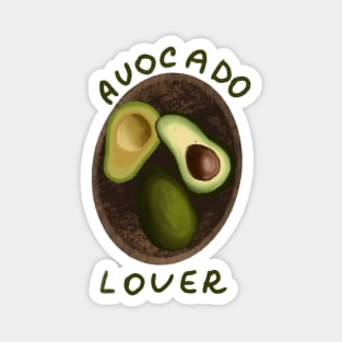 Avocado lover design vegan art Magnet