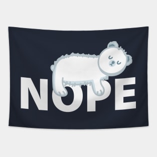 Funny polar bear is chilling Tapestry