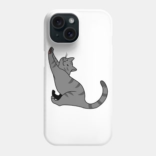 Grey Stripe Cat Stretch Phone Case