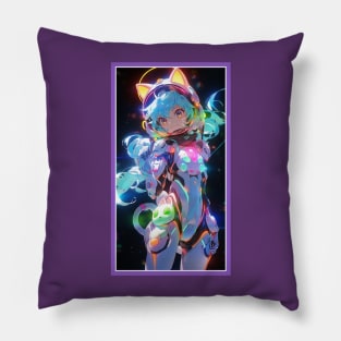 Anime Cute Cat Girl | Sci-Fi Manga Girl Anime Art Pillow