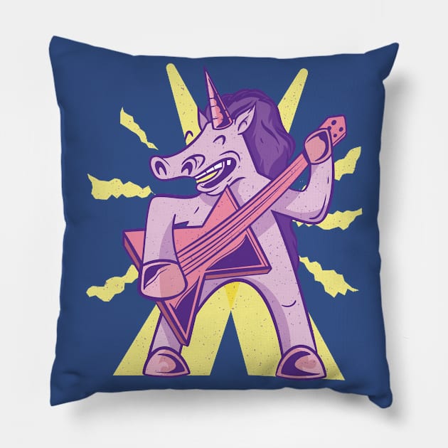 Unicorn Guitar Pillow by MajorCompany