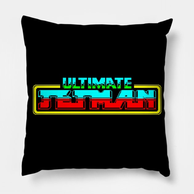 Ultimate JetMan 8 Bit Art Pillow by 8 Fists of Tees