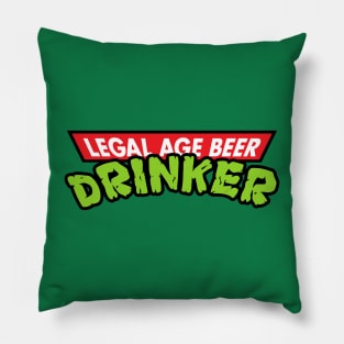 Legal Age Beer Drinker Pillow