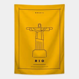 Rio de Janeiro Minimal Poster Tapestry