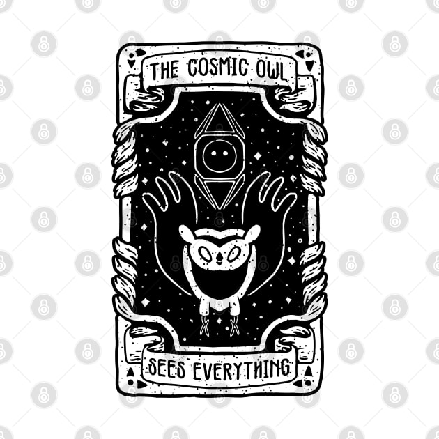 adventure time, the cosmic owl from adventure time in an awesome tarot card design by The Japanese Fox