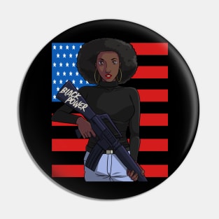 Black Panther Party Strong Black Woman Pin