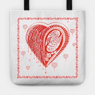 Thorny Red Heart Tote