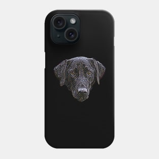 Black Labrador Retriever Face Phone Case