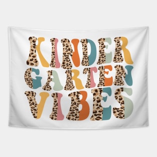 Funny Leopard kindergarten Grade Vibes Retro Back To School Tapestry