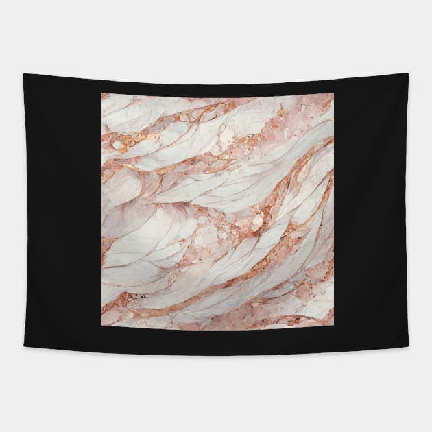 Rose gold marble pattern Tapestry by loud-silence