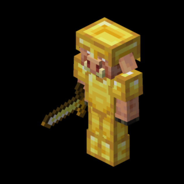 Minecraft Piglin in gold armour - Minecraft Nether Update