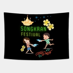 Songkran Festival Tapestry