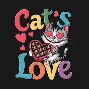 Cats Love Funny cat lovers shirts cute cat T-Shirt