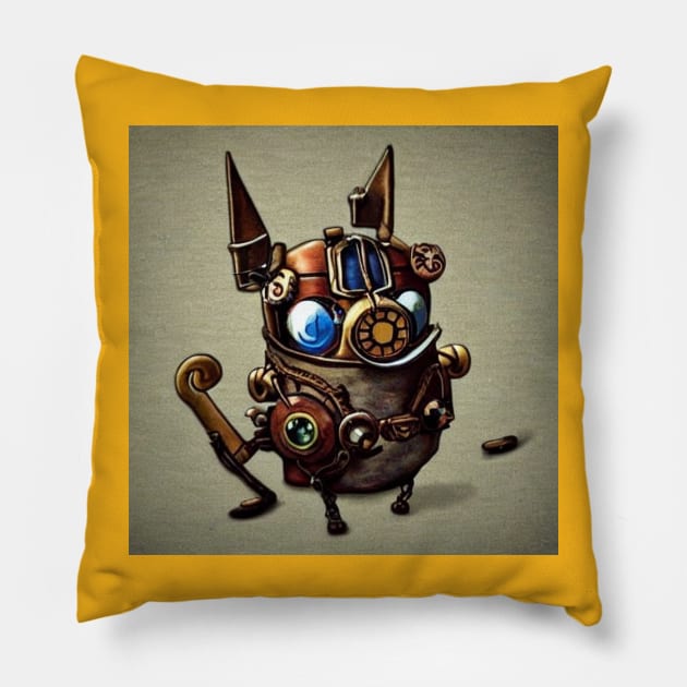 Steampunk Artstic Electric Mouse Pillow by DM