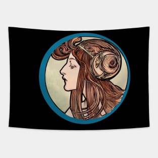 Warrior Woman from Mucha Tapestry