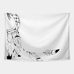 Monochrome Dreamcatcher Tapestry