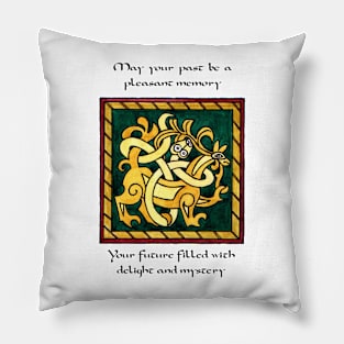 Celtic Design #2 with uplifting thoughtful message Pillow