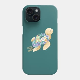 Sea Turtle with Shrubbery Shell Phone Case