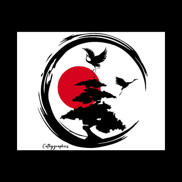 Japanese stylized design by CathyGraphics